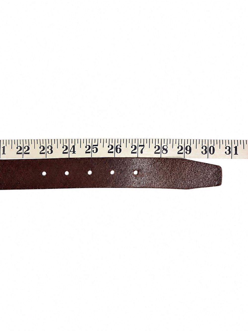 Vintage Coach Handcrafted in Italy Brown Leather Belt Solid Brass Buckle Size 25 - Picture 5 of 6